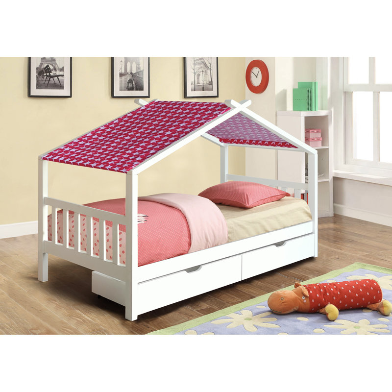 Rumer Drawers Tent Bed, White/Pink