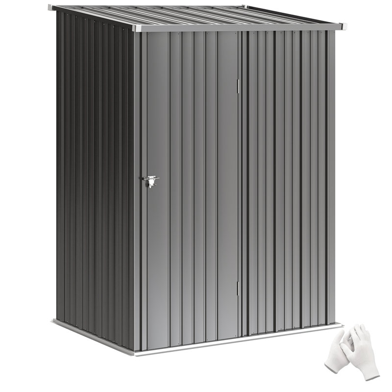 Anelia 152 cm x 91 cm steel tool shed