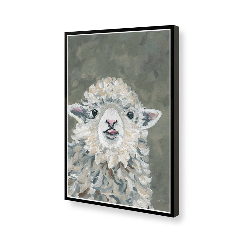 «Silly Little Lamb» par Yvette St. Amant, reproduction d'art sur toile, H 48 po x l 36 po, Noir