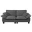 Canapé en chenille pour voilier, causeuse modulaire à 2 places avec accoudoirs courbés, canapé Comfort-First pour petits espaces et appartements, gris-99203409