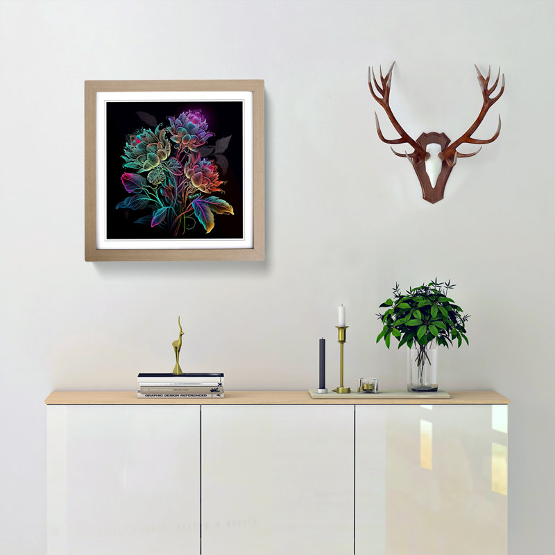 Single Picture Frame Print on Wood, Oak
