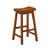 Casual Dining Bar Stools 2Pc Set Saddle Seat Solid Wood