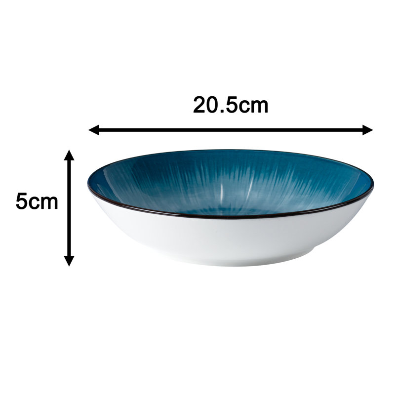 Waterside 12pc Star Porcelain Dinner Set, Blue