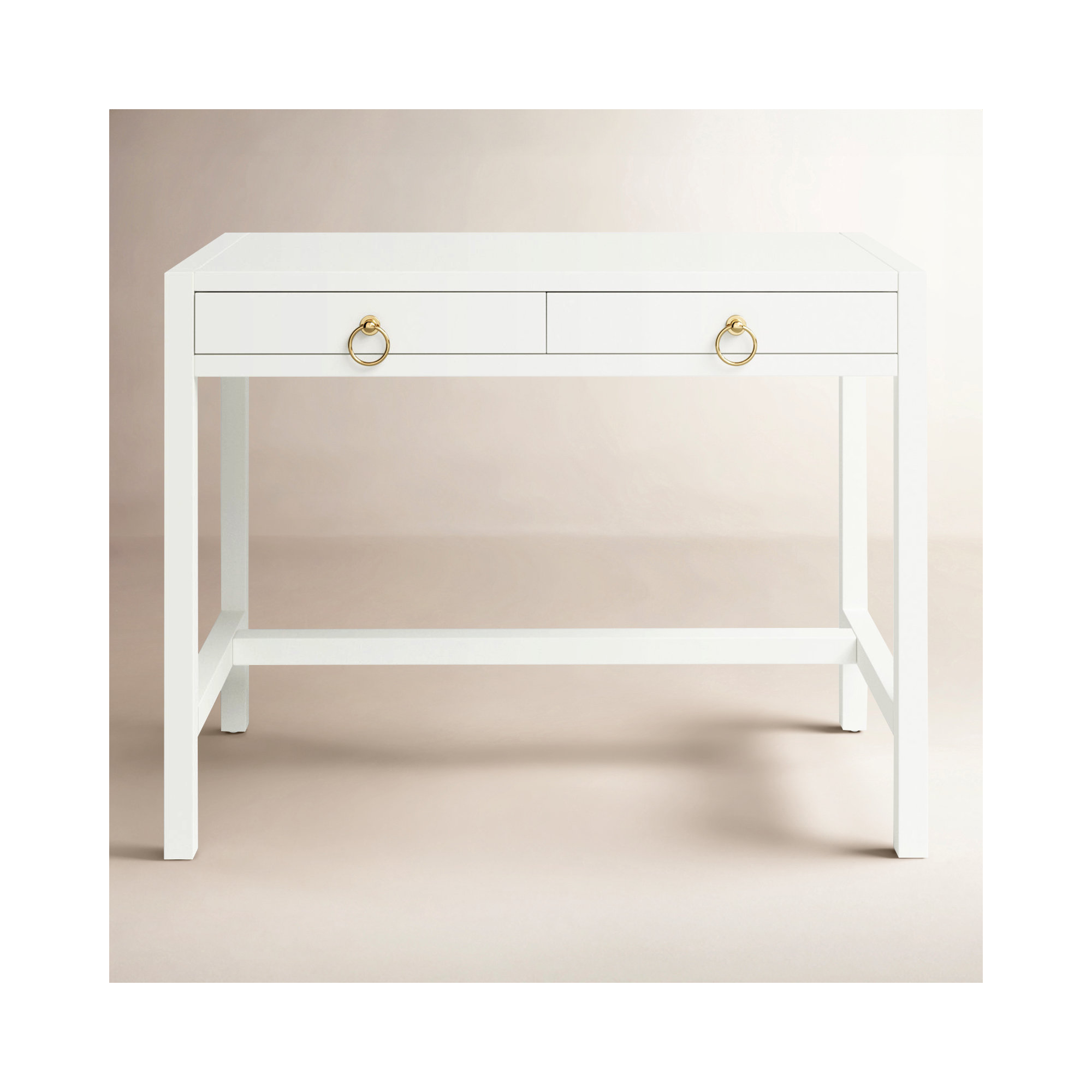 Elin Solid Wood Desk, White