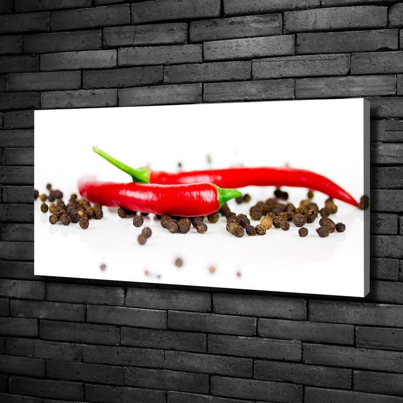 Chilli And Pepper - Print, Canvas, 50cm H x 100cm W x 2cm D