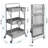 Foldable 3 Tier Metal Utility Rolling Cart-114530641