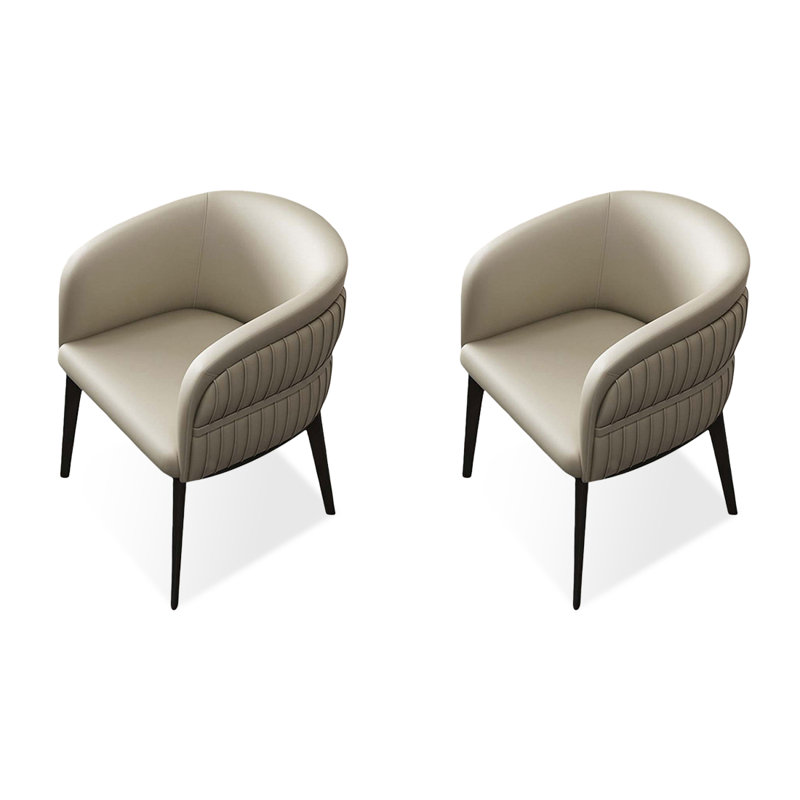 Ensemble de 2 chaises d'appoint Modern Beige