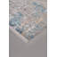 Tapis abstrait en viscose tissé à la machine Rosdom en ivoire / bleu / or-826446060