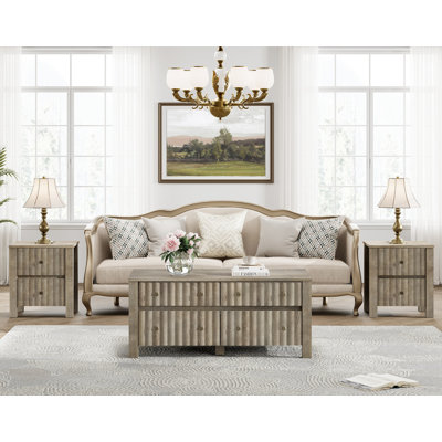 Chuang 2 - Drawer End Table Set and Built-In Outlets