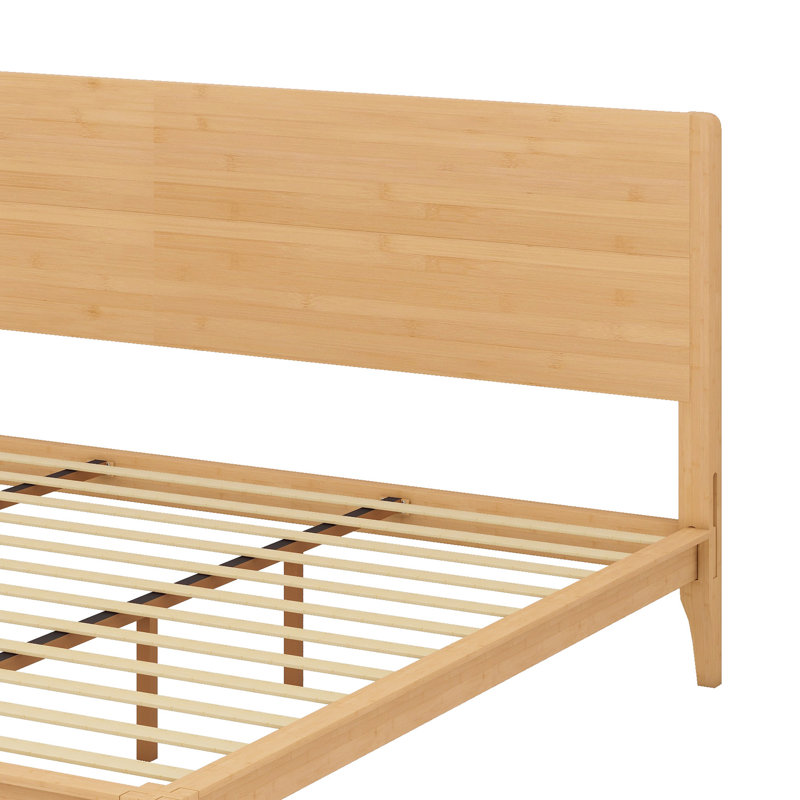 Lit plateforme en bois de bambou, Naturel