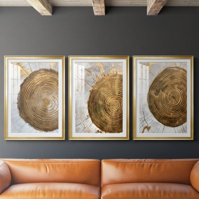 ABSTRACT Series CLXIX - Impression sur mesure encadrée de qualité supérieure - 3 pièces