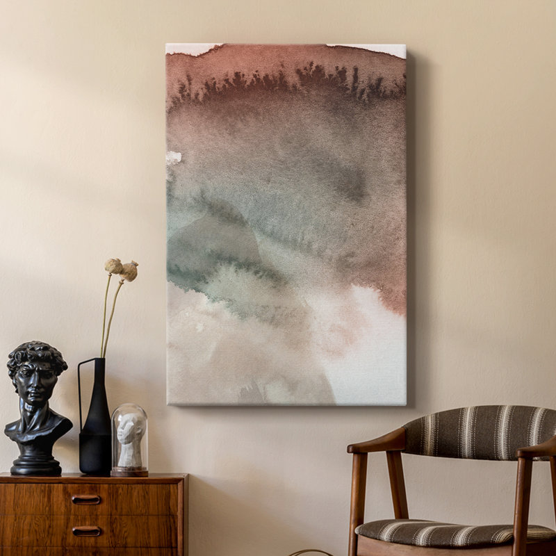 Red Ochre Abstract IV -Custom Wrapped Gallery Cavas