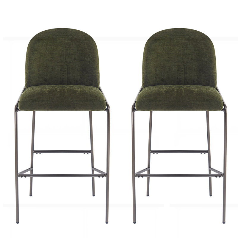Ensemble de 2 tabourets de bar Galen, Vert
