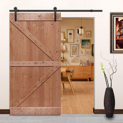 Lubann American 84 in. H Barn Door