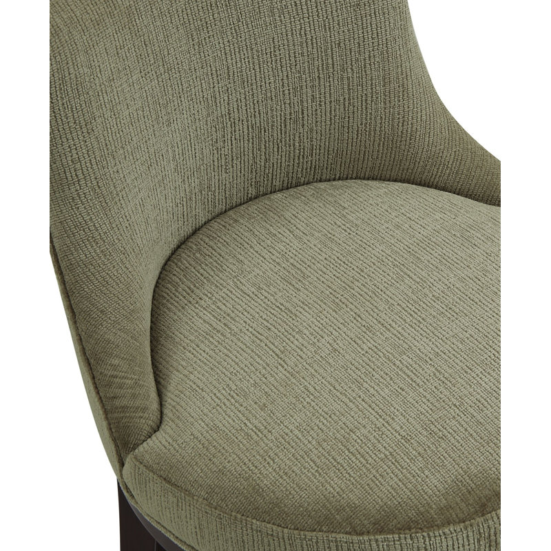 Tabouret de comptoir rembourré Lucia, Vert feuille, Tabouret de comptoir (hauteur d'assise 26,4 po), 1