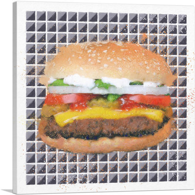 Burger Modern Art Home Decor - Impression sur toile tendue