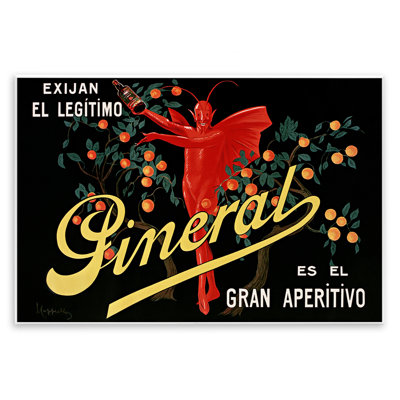 Affiche d'apéritif avec plaque murale de caractère, design par Leonetto Cappiello