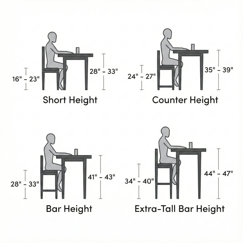 Ensemble de 4 tabourets de bar 26 po avec pieds en métal, Aqua/Polyester