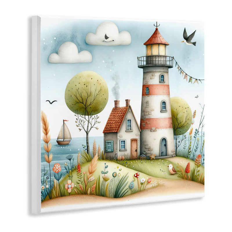  Art mural nautique de phare nautique par LSR Design Studio