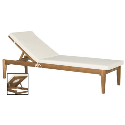 Arwen 23.6'' Outdoor Acacia Chaise Lounge