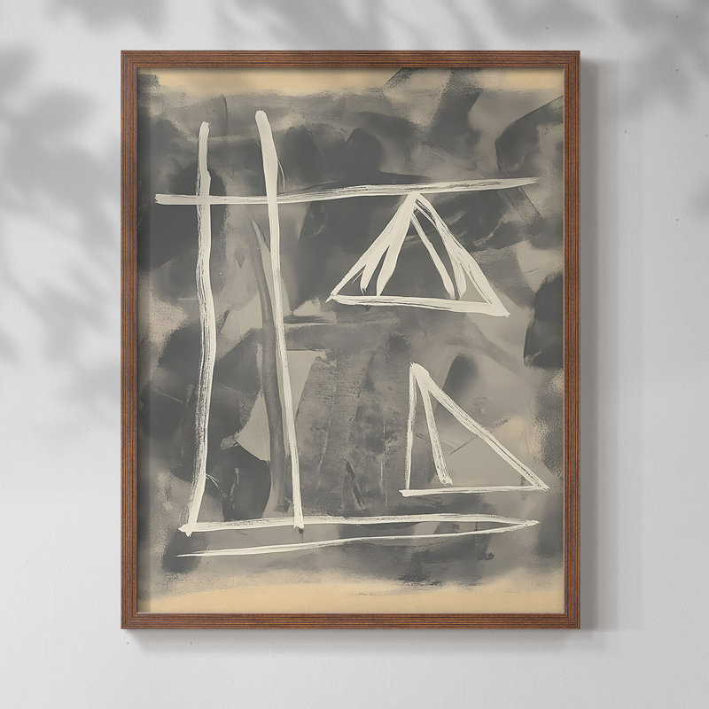 "ABSTRACT Series DCCLxxxx" par J Paul, H 29 po x l 23 po, Noyer