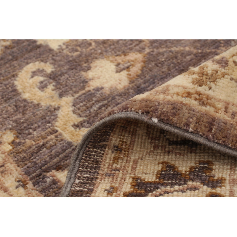 Tapis de couloir en Tapis décoratif laine noué à la main de conception unique 2 pi 6 po x 12 pi 1 po Deshea New Age
