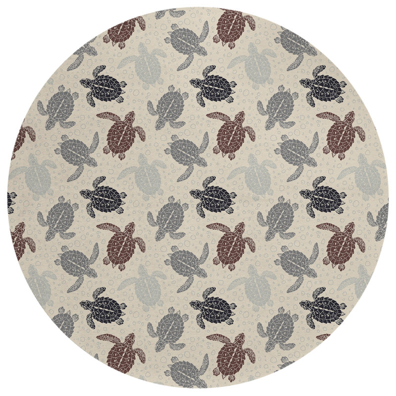 Grajeda Washable Indoor / Outdoor Rug, Round 8'