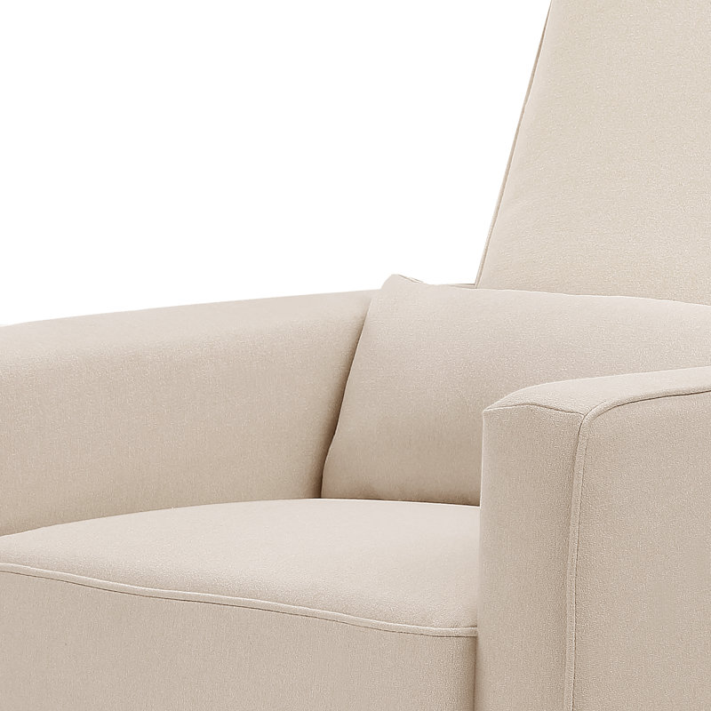 Navy Swivel Recliner with Plush Pop-Up Leg Rest and Metal Frame