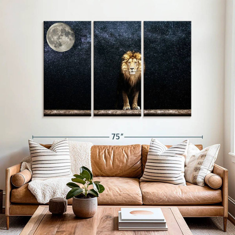 Moonlight Lion, 36" H x 57" W