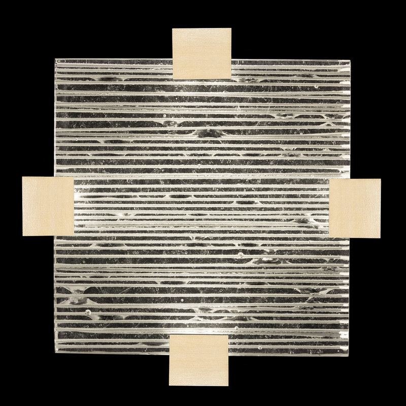 Terra LED Flush Mount, Gold/Rake Clear