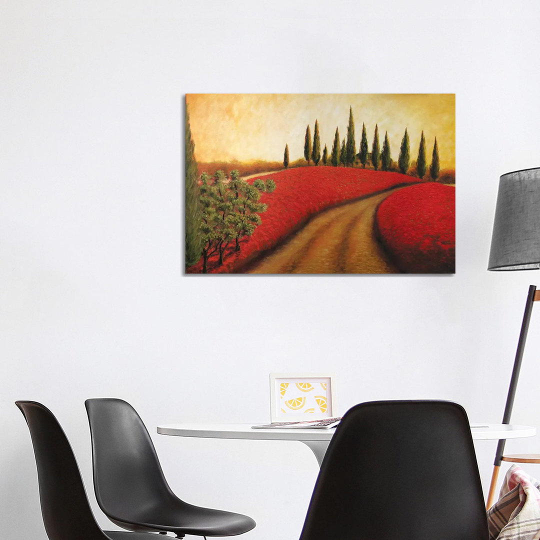 Tuscan Path I von Malenda Trick - Galerie-verpackte Leinwand Giclée auf Leinwand