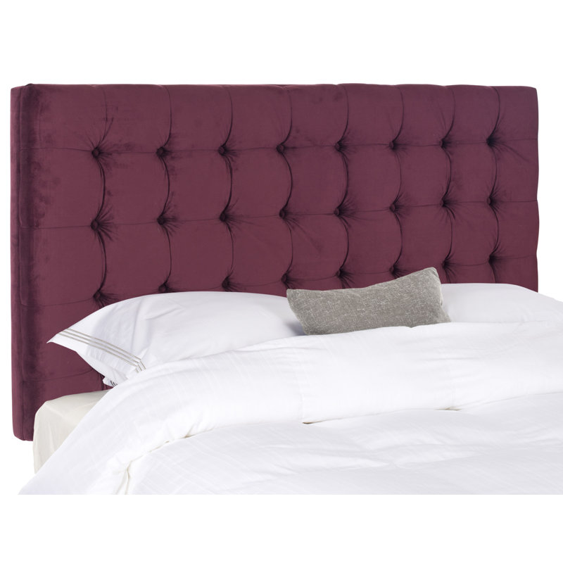 Upholstered Headboard, Velvet Bordeaux, Full