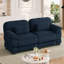 Canapé modulaire Cloud Couch 76,4 po (194 cm), velours côtelé bleu, assise profonde-21461569