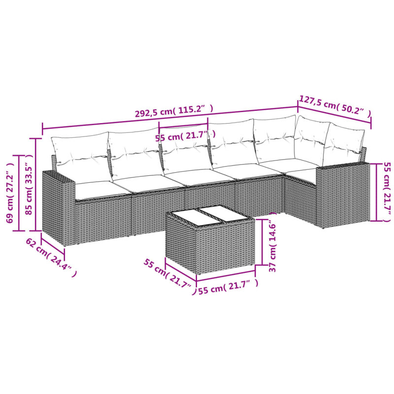 Vidaxl Garden Sofa Set