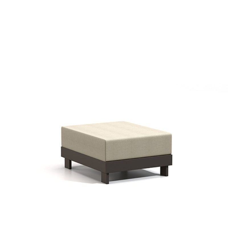 Urban Ottoman With Cushion, Titan, Canvas Heather Beige
