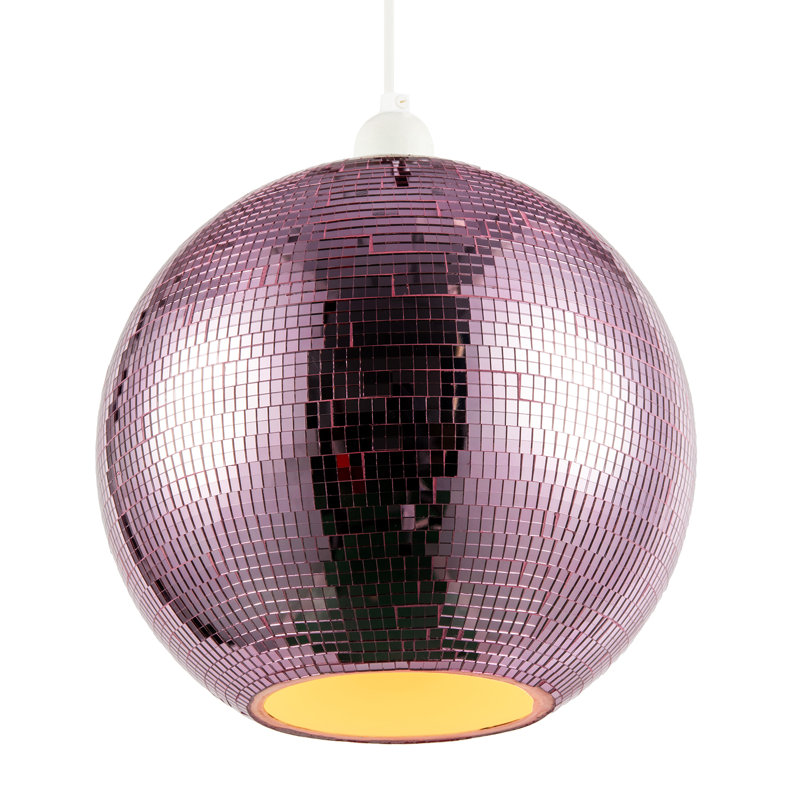 23cm H Plaster Round Pendant Shade ( No Direct Attachment Method ), Pink