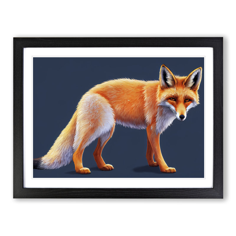 Special Fox - Framed Print, Black, 46cm H x 64cm W x 2cm D