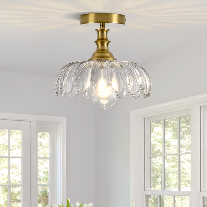 Junathean Flush Mount Ceiling Light, Clear