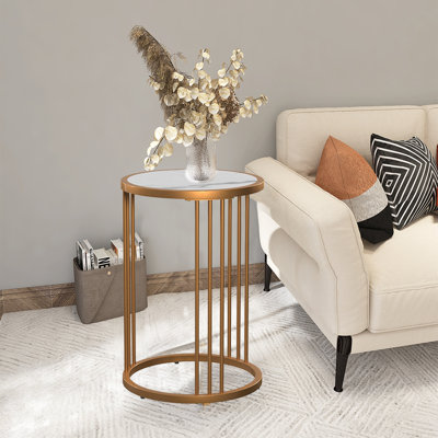 Mackinzy Stone Top End Table