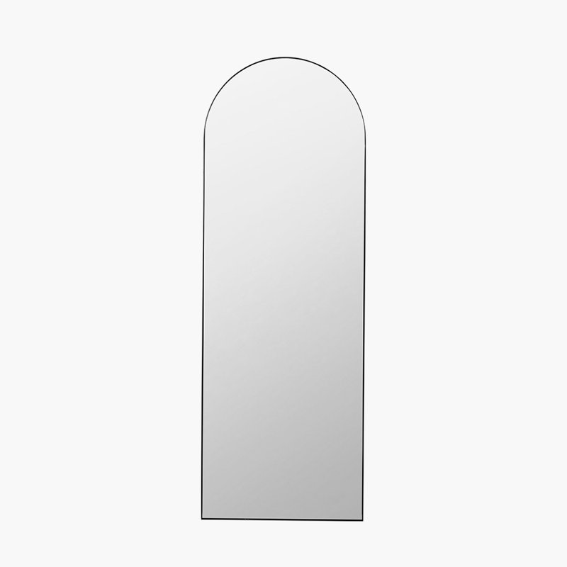 Stainless Steel Arch Wall Mirror, Black