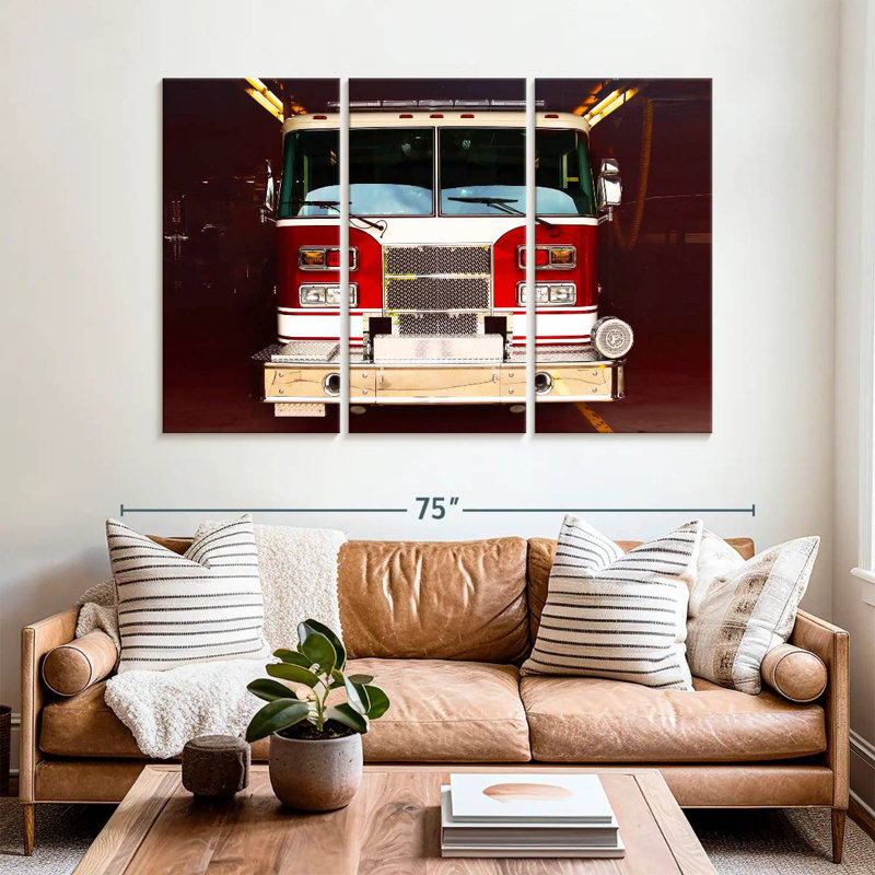 Mehar Fire Truck, 42" H x 65" W