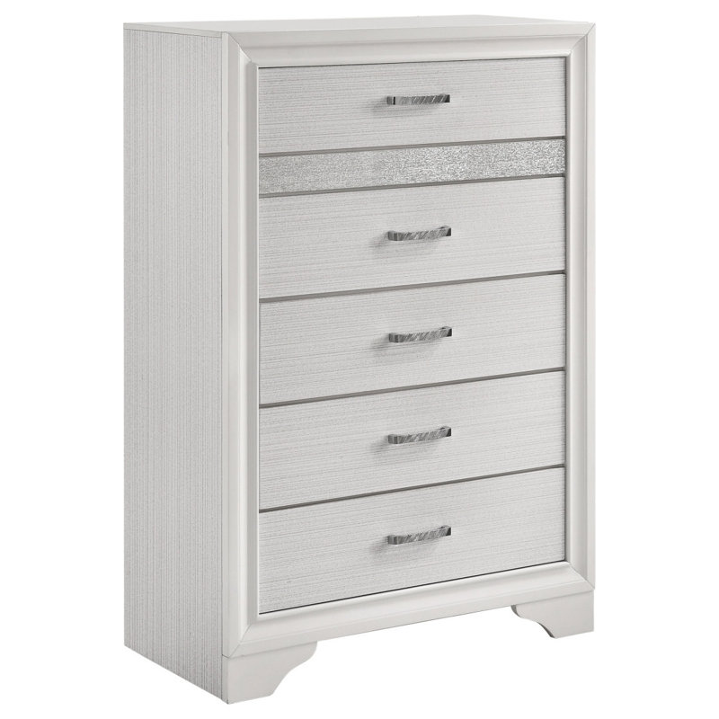 Commode de chambre à 6 tiroirs Annie, Blanc