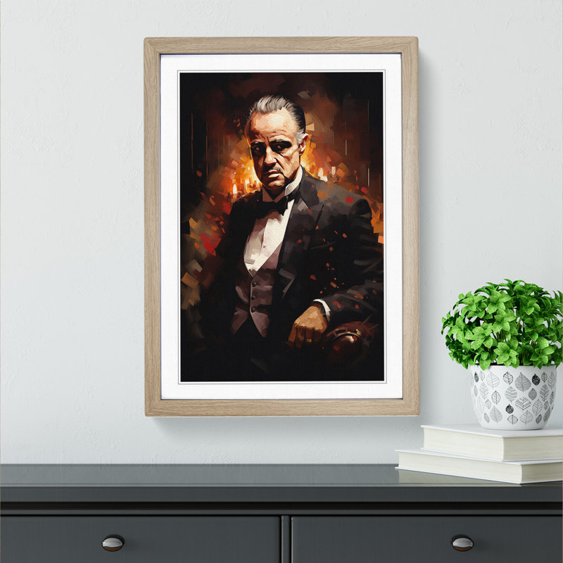 The Godfather Informel Framed Print, 34cm H x 25cm W x 2cm D, Oak