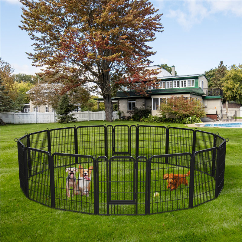 Yaheetech 16 Panel Large Metal Dog Pen & Reviews - Wayfair Canada