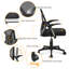 Mesh Desk Chair with Flip-up Armrest-334066800