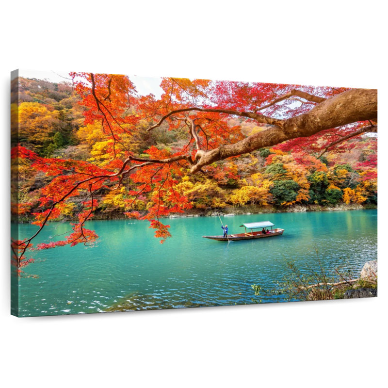Vanna Arashiyama, bateaux d'automne, H 16 po x l 24 po
