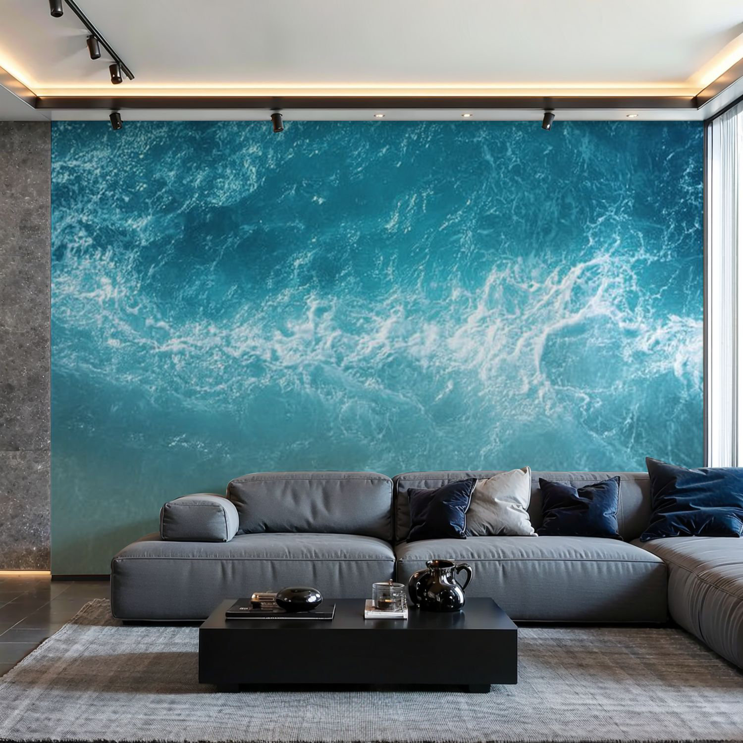 Dovecove Peel and Stick Wallpaper Wall Mural Sea Waves ocean wave ...