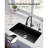30 Inch Granite Kitchen Sink Undermount Single Bowl Drop-In Basin For RV Bar