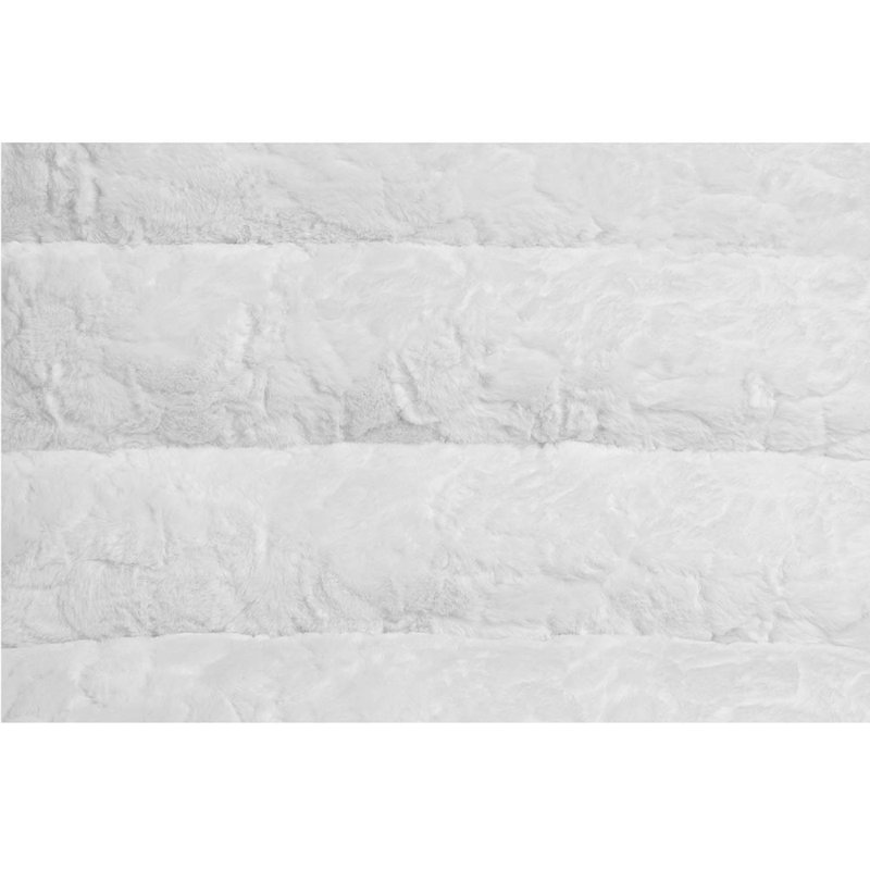 Chaise Qortini, sherpa blanc et acier inoxydable