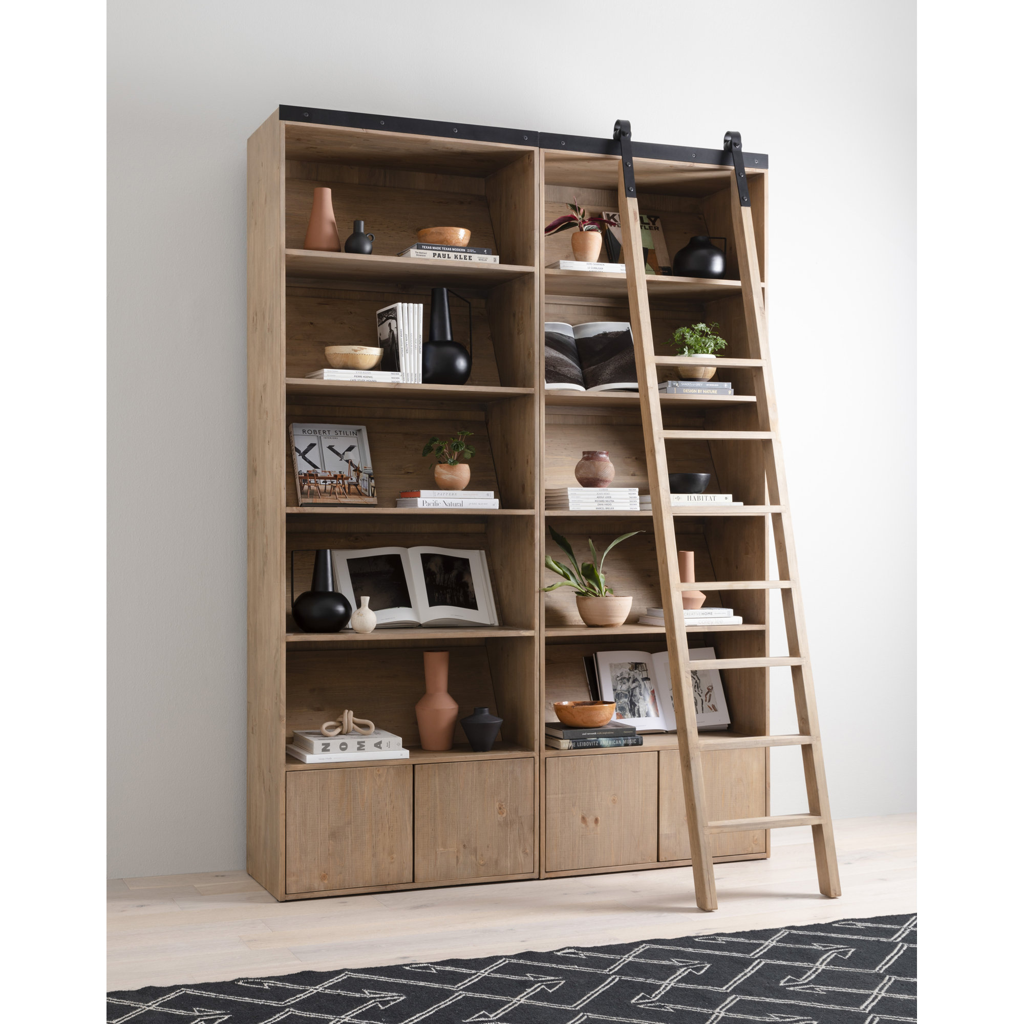 Clyne Standard Bookcase, Smoked Pine